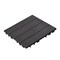 Interlocking Outdoor Tiles 54 Sq Ft Wood-Like Waterproof Slip Resistant Dark Gray